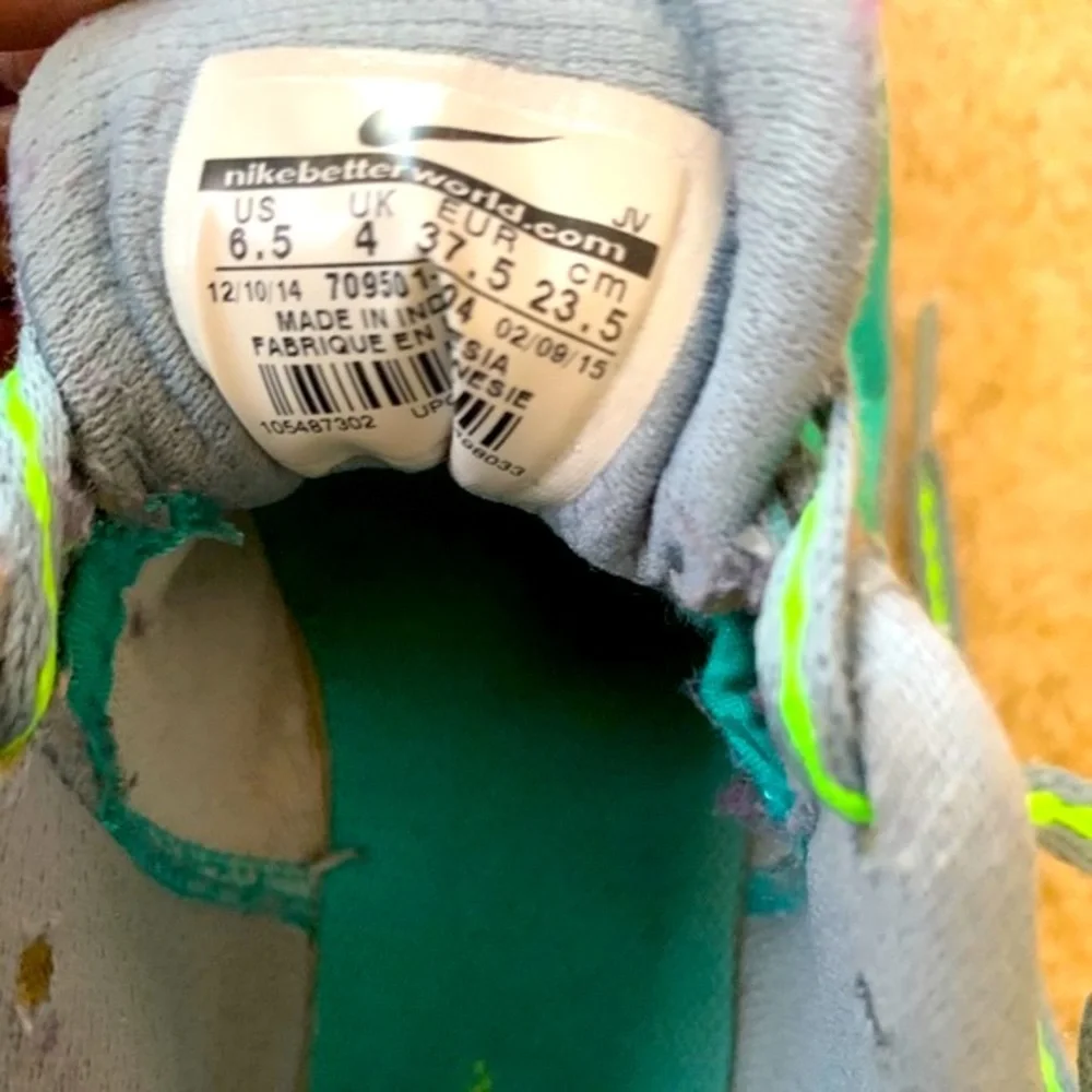 Nike Teal And Gray Dual Fusion X Running Shoes Size 6.5